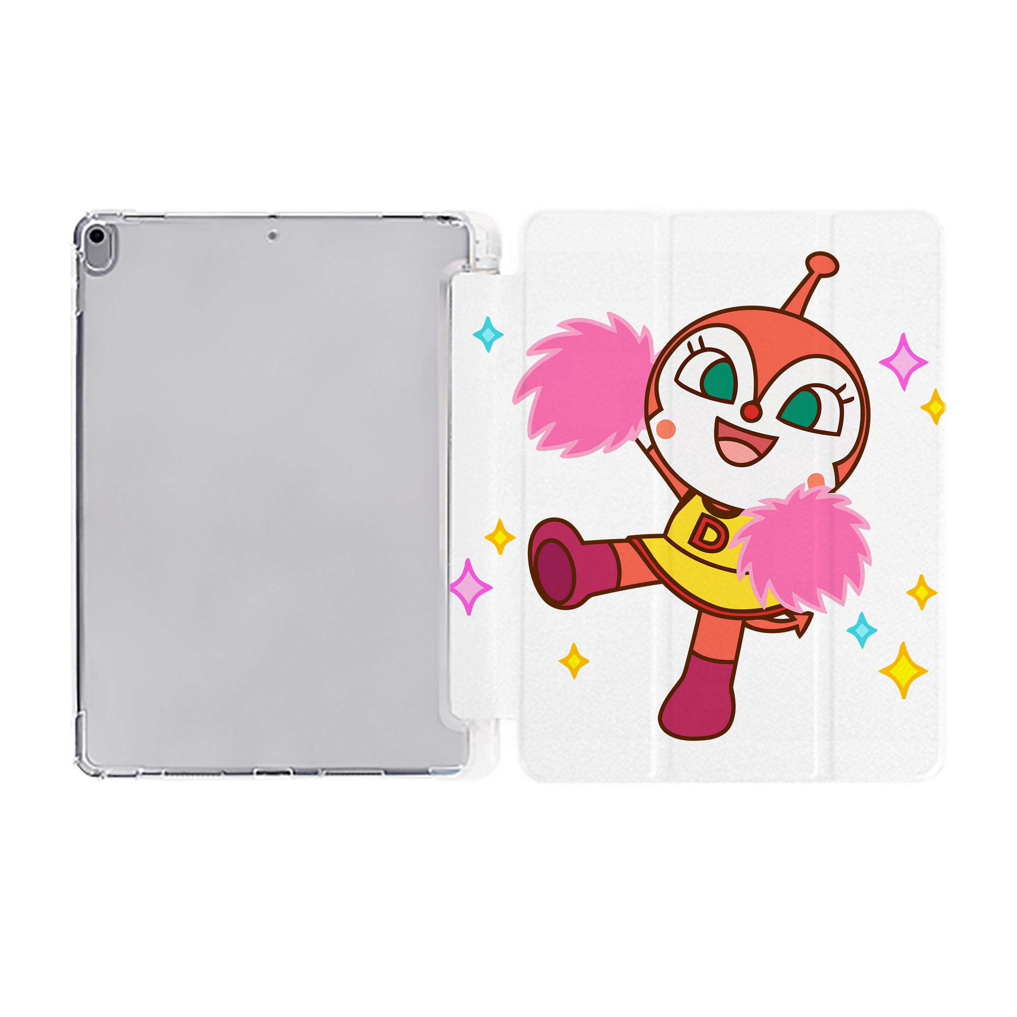 （画像用） アンパンマン Anpanman IPad ケース ペン収納付き 三つ折りスタンド PUレザー×シリコン 対応機種9.5/10.5/10.9インチ